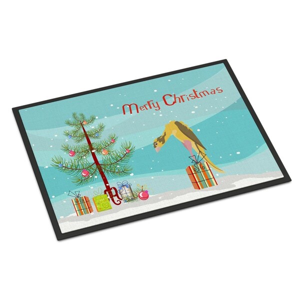 Carolines Treasures 18 x 27 in. Jibso Canary Merry Christmas Indoor or Outdoor Mat CK4480MAT - main
